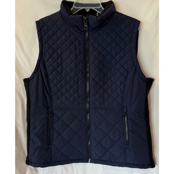 Andrew Marc Women's XXL Blue Quilted Puffer Vest Casual Sleeveless - Picture 1 of 9